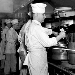 Bessborough Hotel Chef at Work in the <br />Hotel Kitchen, March 1949