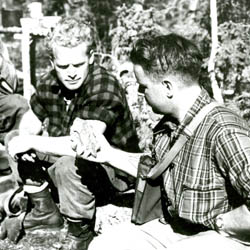 Three Men Prospecting, 1949