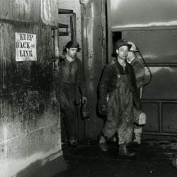 Miners Coming Off Their Shift, Eldorado Mine, ['195-?']