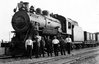 thumbnail for Railroad employees in front of locomotive